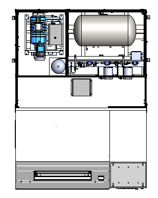 SFZ-344 automotive AC condenser helium leak detection system top layout