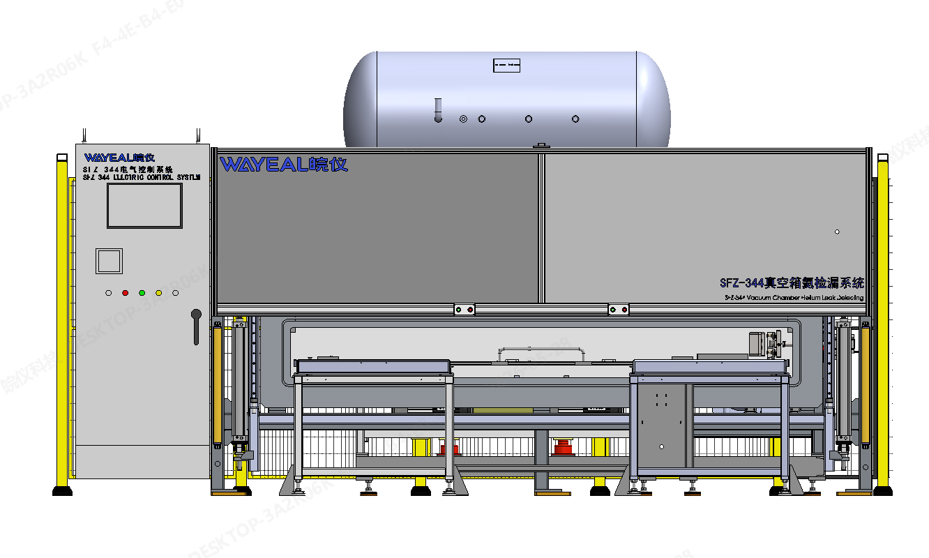 SFZ-344 manifold helium leak detection system front view