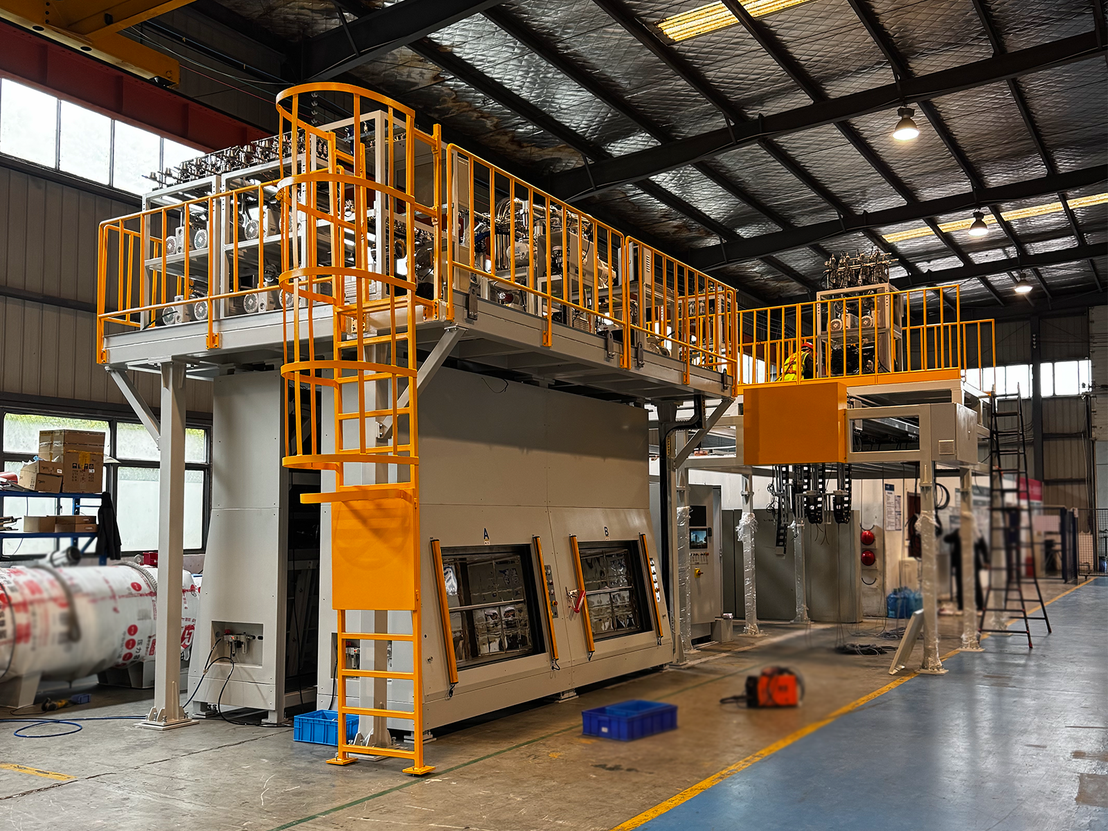 Wayeal SFZ-344 HVAC evaporator and condenser helium leak detection dual-chamber interleaved operation with secondary platform